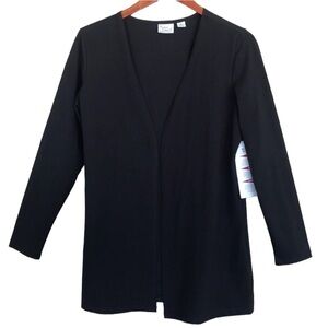 Women With Control Renee Greenstein Black Open Front Cardigan Shaping Jacket NWT